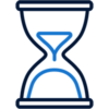 Icon of Hourglass to represent Quick