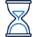 Icon of Hourglass to represent Quick