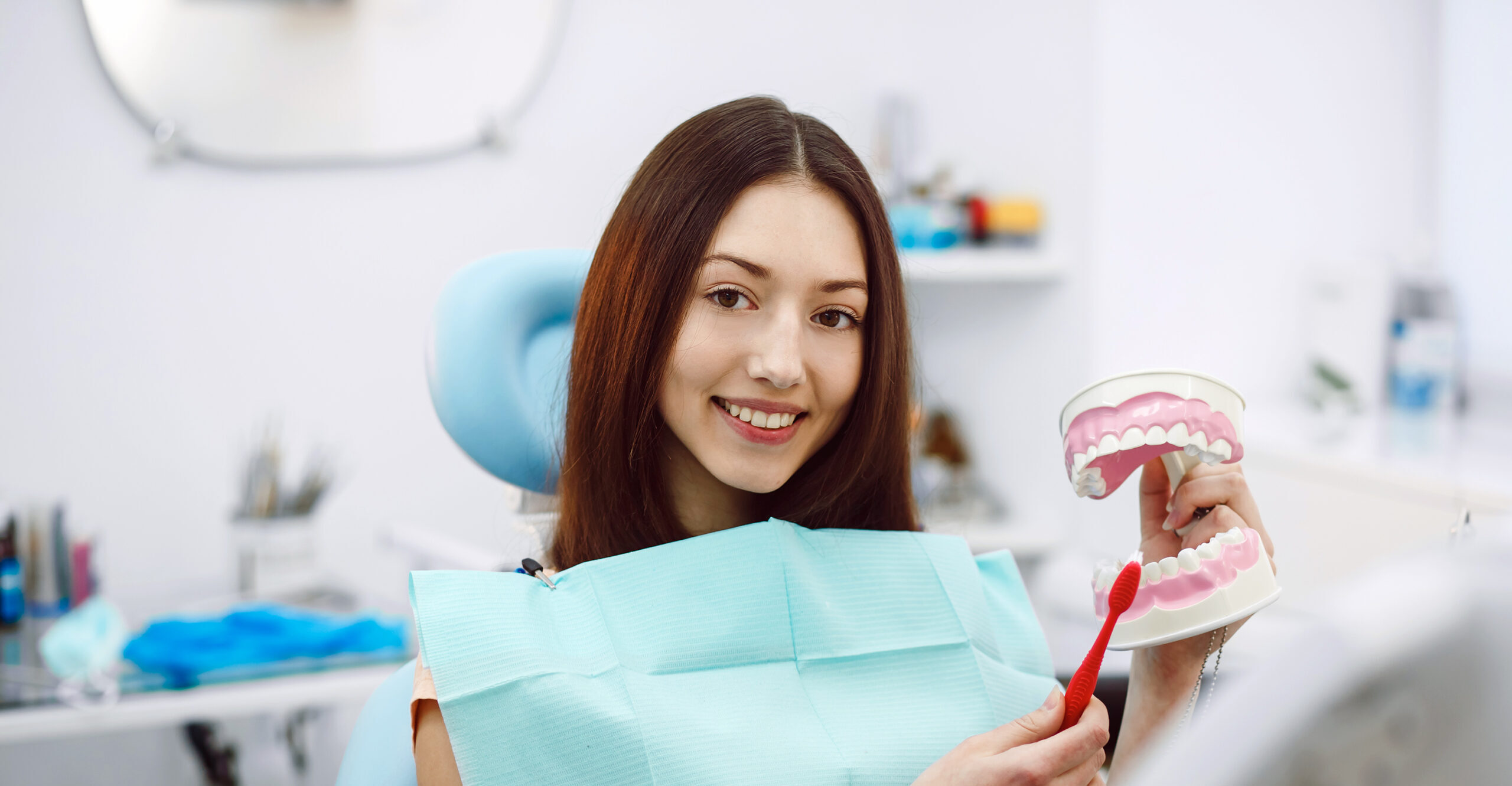 A close-up of a bright, white smile achieved through teeth whitening.